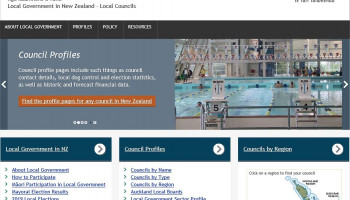 Screenshot of the localcouncils.govt.nz homepage.