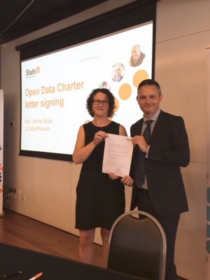Letter to the International Open Data Charter held by Minister & GCDS