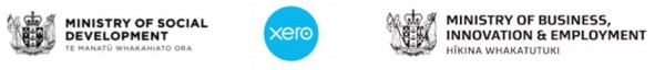 Image of sponsors' logos - MSD, MBIE and Xero
