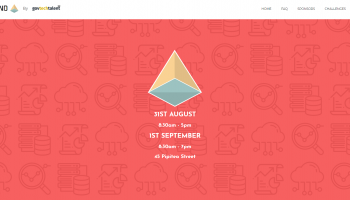 Screenshot of the DataLand homepage.
