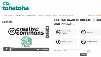 Screenshot of the Tohatoha Aotearoa Commons homepage.